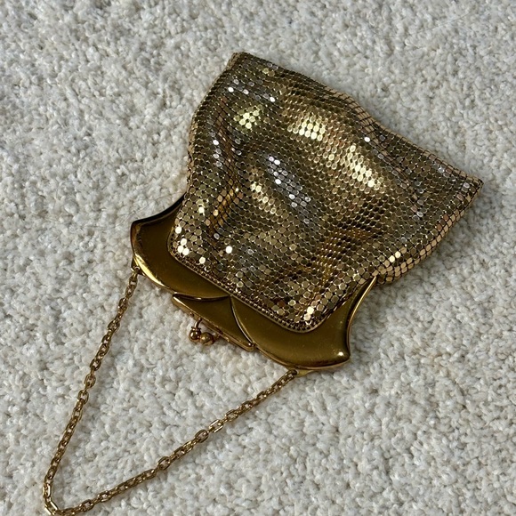 Vintage Whiting & Davis Metal Mesh Chain Mail Coin Purse KISS Lock - Picture 3 of 8